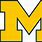 Michigan Block M Football Logo
