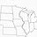Midwest Region USA Blank Map