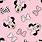 Minnie Mouse Fabric Pink