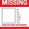 Missing Person Sign Template