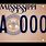 Mississippi License Plate