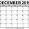 Month of December Calendar