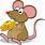 Mouse with Cheese Cartoon