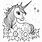 Mystical Unicorn Coloring Page