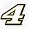 NASCAR Number 4 Logo