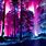Neon Moon Forest Wallpaper