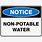 Non Potable Water Sign