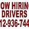 Now Hiring Route Drivers Sticker