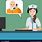 Nurse On Phone Cartoon