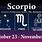 October Zodiac Sign Scorpio