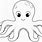 Octopus Drawing Outline Cute
