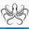 Octopus SVG Black and White