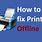 Offline Printer Fix