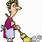Old Lady Cleaning Cartoon