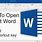 Open Microsoft Word