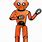 Orange Robot Cartoon