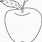Outline Drawing of an Apple