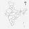 Outline Map of India A4 Size
