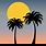 Palm Tree Sunset Silhouette