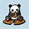 Panda Eating Pizza