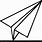 Paper Airplane Line Drawing