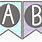 Pastel Banner Alphabet