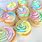 Pastel Rainbow Cupcakes