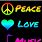 Peace Love Music Symbols