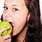 Person Eating an Apple