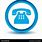 Phone Icon Vector Blue