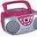 Pink Boombox CD Player