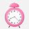 Pink Clock Cartoon