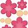 Pink Flowers Cut Out