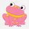 Pink Frog Cartoon