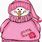 Pink Snowman Clip Art