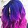 Pink and Blue Ombre Hair