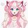 Pink and White Anime Cat