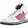 Pink and White Nike Basketball Shoes