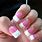 Pink and White Tip Nails