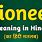 Pioneer Meaning in Hindi