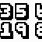Pixel Art Numbers Font