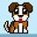 Pixel Dog Waving