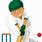 Playing Cricket Clip Art