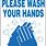 Please Wash Hands Sign