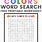 Printable Color Word Search Puzzle
