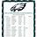Printable Philadelphia Eagles Schedule