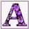 Purple Alphabet Letters