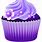 Purple Cupcake Cartoon