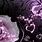 Purple Cute Hearts Roses Wallpaper