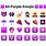 Purple Emoji Apple